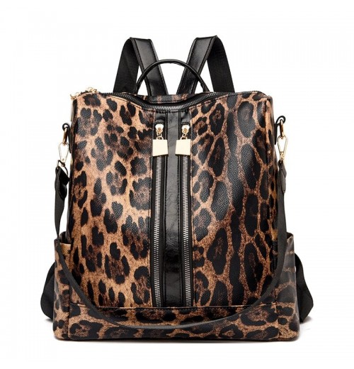Leopard Print Backpack Purse Leopard Print Backpack Purse