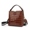 Croc Embossed Leather Bag Croc Embossed Leather Bag