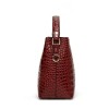 Croc Embossed Leather Bag Croc Embossed Leather Bag