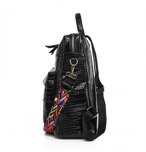 Embossed Leather Backpack Purse Embossed Leather Backpack Purse