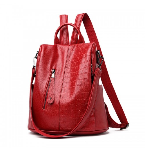 Croc Leather Backpack Croc Leather Backpack