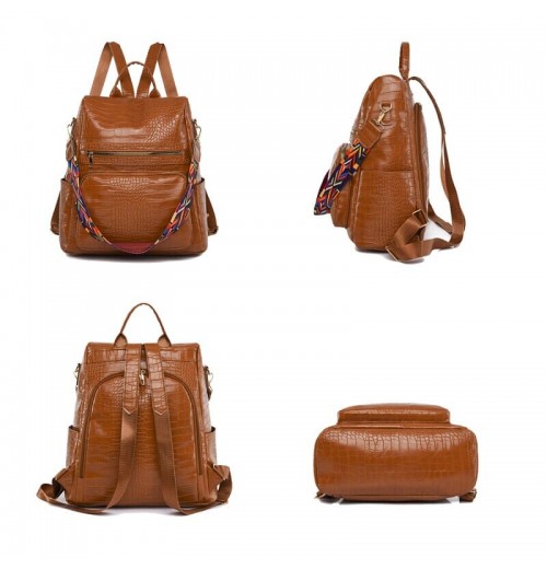 Faux Leather Laptop Backpack Women's Faux Leather Laptop Backpack Women's