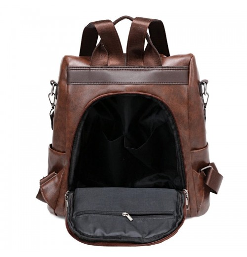 Leather Travel Backpack Anti Theft Leather Travel Backpack Anti Theft