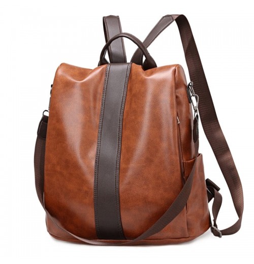Leather Travel Backpack Anti Theft Leather Travel Backpack Anti Theft