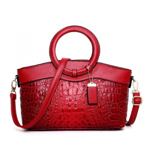 Leather Croc Tote Bag Leather Croc Tote Bag
