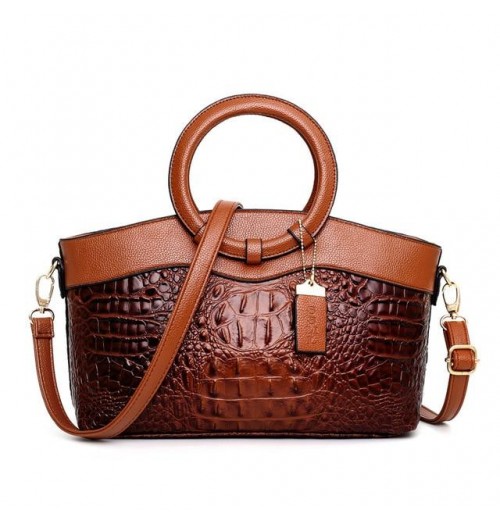 Leather Croc Tote Bag Leather Croc Tote Bag